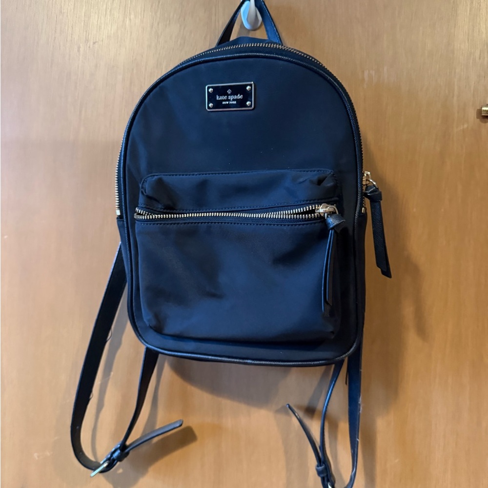 Kate Spade Black and Gold Backpack